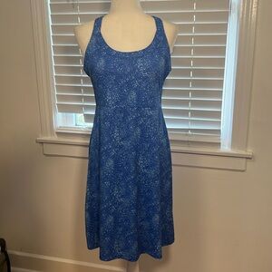 Columbia Blue Halter Sundress Midi